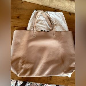 Cuyana Classic Leather Tote Blush